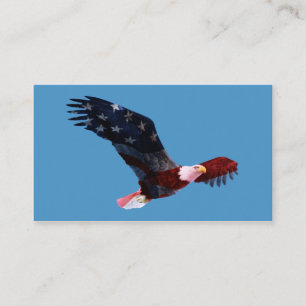 Bald Eagle American Flag Business Card