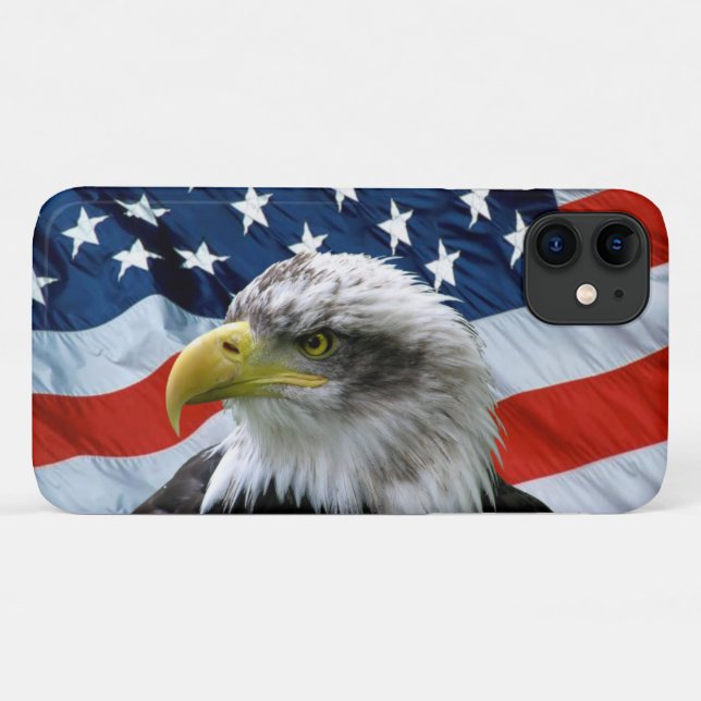 Bald Eagle American Flag Case-Mate iPhone Case (Back (Horizontal))