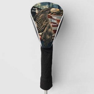Bald Eagle American Flag Country Road Golf Head Co Cover