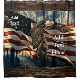 Bald Eagle American Flag Country Road Shower Curta Shower Curtain