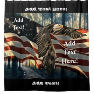 Bald Eagle American Flag Country Road Shower Curta Shower Curtain
