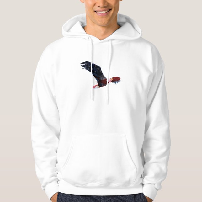 Bald Eagle American Flag Hoodie (Front)