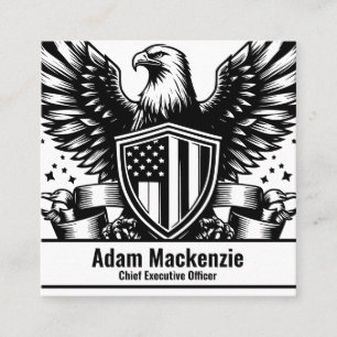 Bald Eagle American Flag Patriotic Business Card
