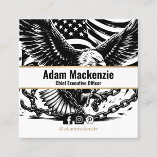 Bald Eagle American Flag Patriotic Business Card