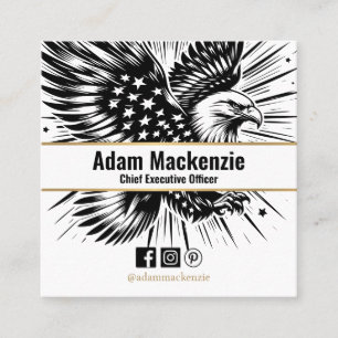 Bald Eagle American Flag Patriotic Business Card