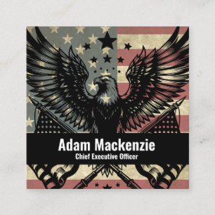 Bald Eagle American Flag Patriotic Business Card