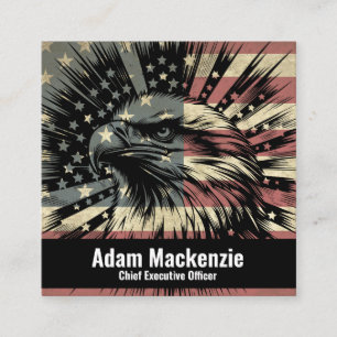 Bald Eagle American Flag Patriotic Business Card