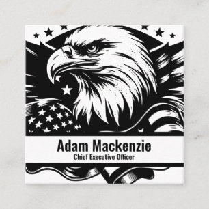 Bald Eagle American Flag Patriotic Business Card