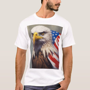Bald Eagle American Flag T-Shirt