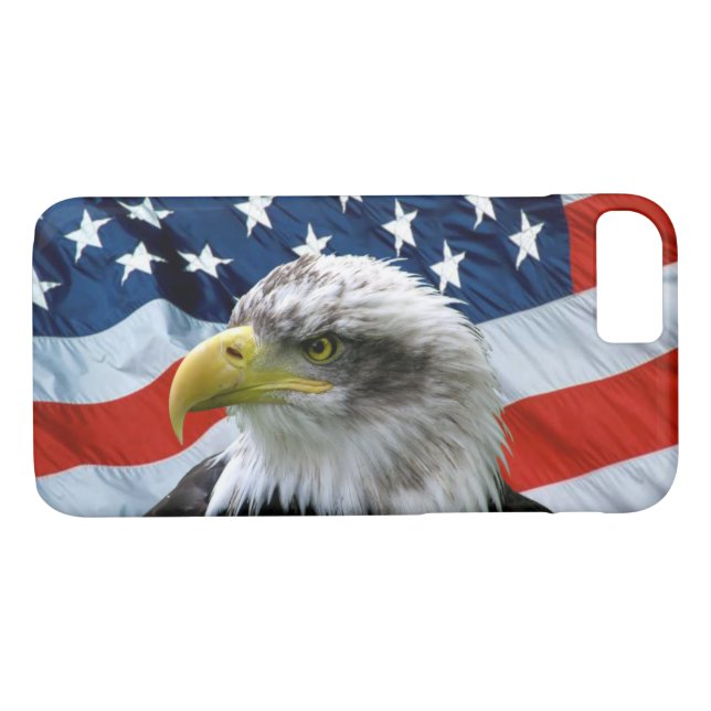 Bald Eagle and American Flag Case-Mate iPhone Case (Back (Horizontal))