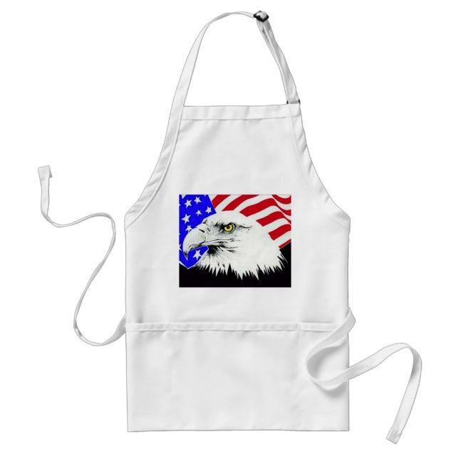 Bald Eagle and American Flag Standard Apron (Front)