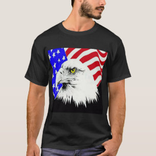 Bald Eagle and American Flag T-Shirt