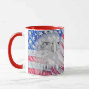 Bald Eagle and the American Flag Mug