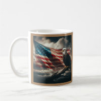 Bald Eagle and United States Flag