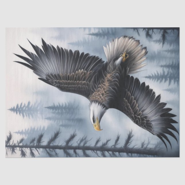 Bald Eagle Art Print Tissue Paper (Front)
