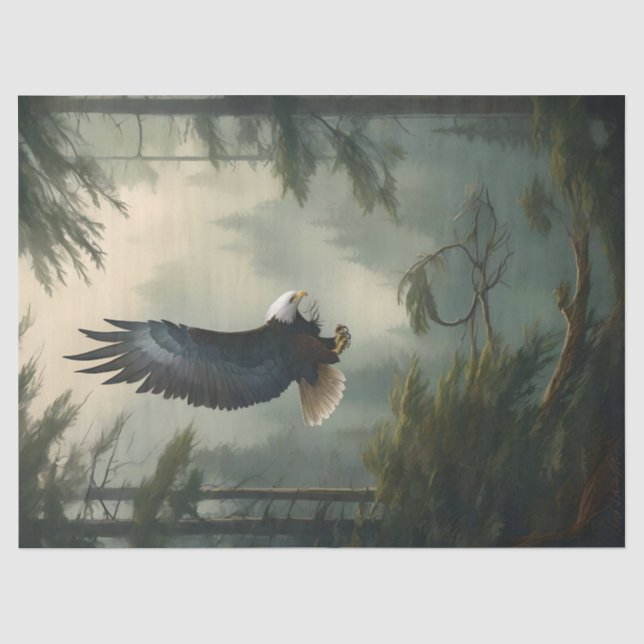 Bald Eagle Art Print Tissue Paper (Front)