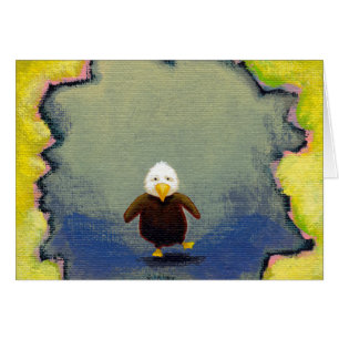 Bald eagle art wobbly baby learning empowerment