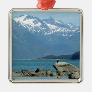 Bald Eagle at Skagway Alaska Metal Tree Decoration