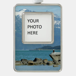 Bald Eagle at Skagway Alaska Silver Plated Framed Ornament