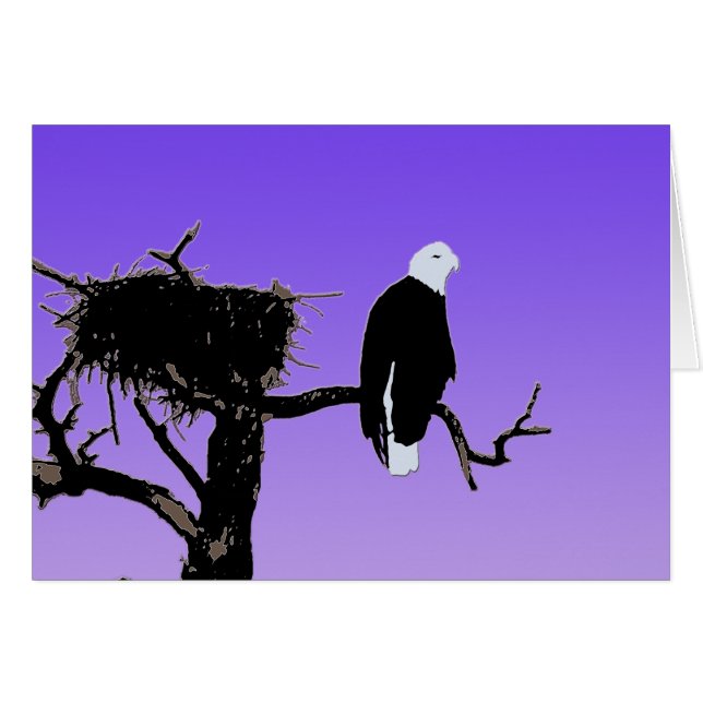 Bald Eagle at Sunset  - Original Wildlife Art (Front Horizontal)
