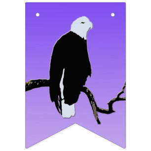 Bald Eagle at Sunset - Original Wildlife Art Bunting