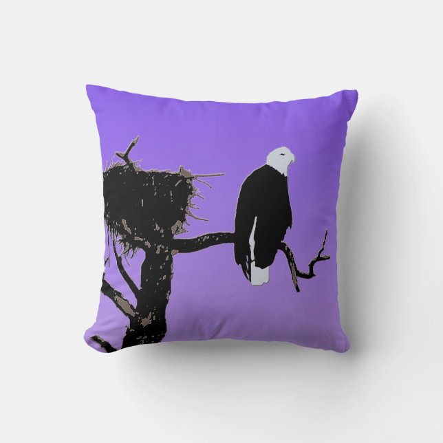 Bald Eagle at Sunset  - Original Wildlife Art Cushion (Front)