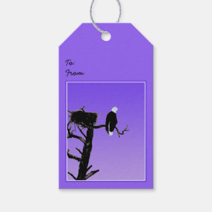 Bald Eagle at Sunset - Original Wildlife Art Gift Tags