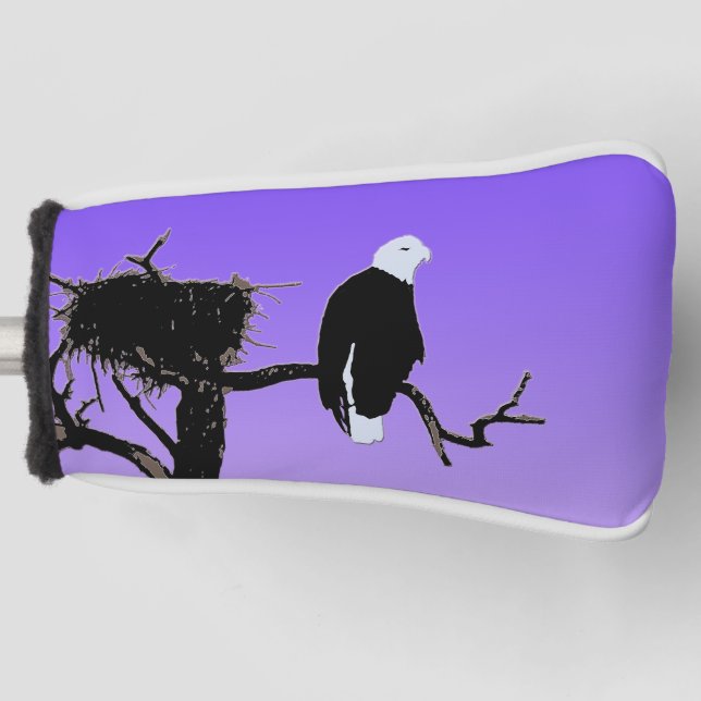 Bald Eagle at Sunset  - Original Wildlife Art Golf Head Cover (Front)