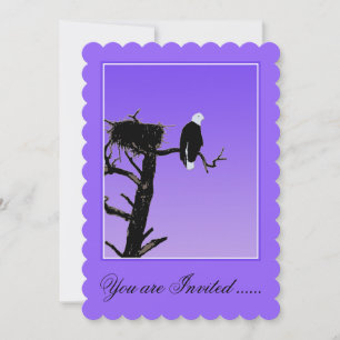 Bald Eagle at Sunset - Original Wildlife Art Invitation