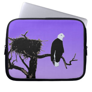 Bald Eagle at Sunset  - Original Wildlife Art Laptop Sleeve