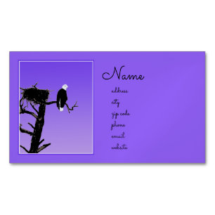 Bald Eagle at Sunset  - Original Wildlife Art Magnetic Business Card