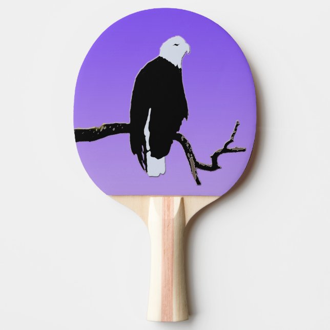 Bald Eagle at Sunset  - Original Wildlife Art Ping Pong Paddle (Front)