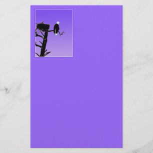 Bald Eagle at Sunset  - Original Wildlife Art Stationery