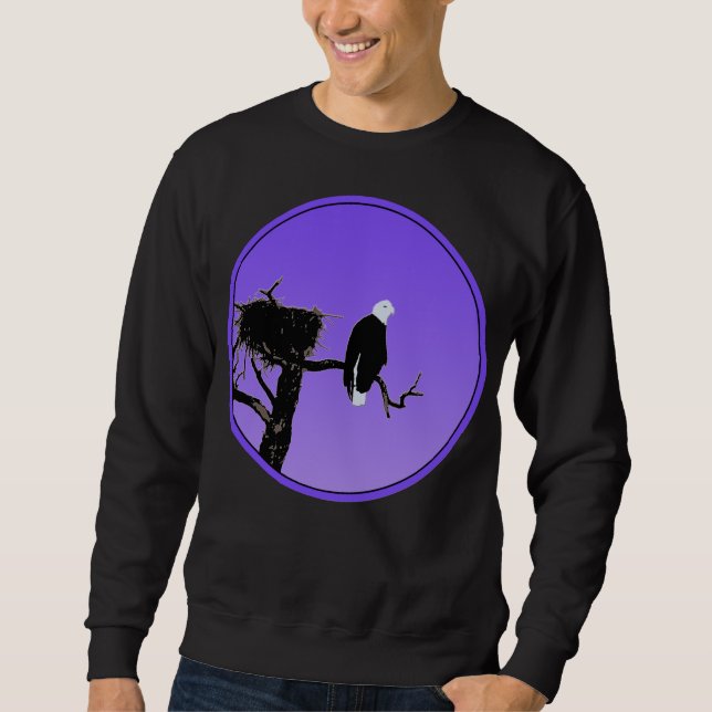 Bald Eagle at Sunset  - Original Wildlife Art Sweatshirt (Front)