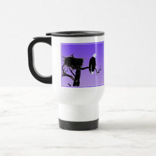Bald Eagle at Sunset  - Original Wildlife Art Travel Mug