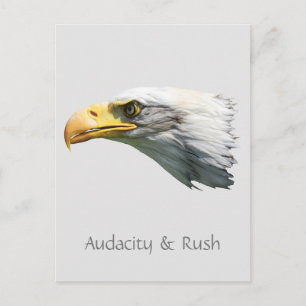Bald Eagle Audacity & Rush customisable Postcard