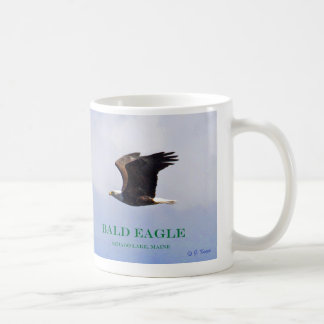 Bald Eagle baby, spread-eagle, and mum in flight Coffee Mug