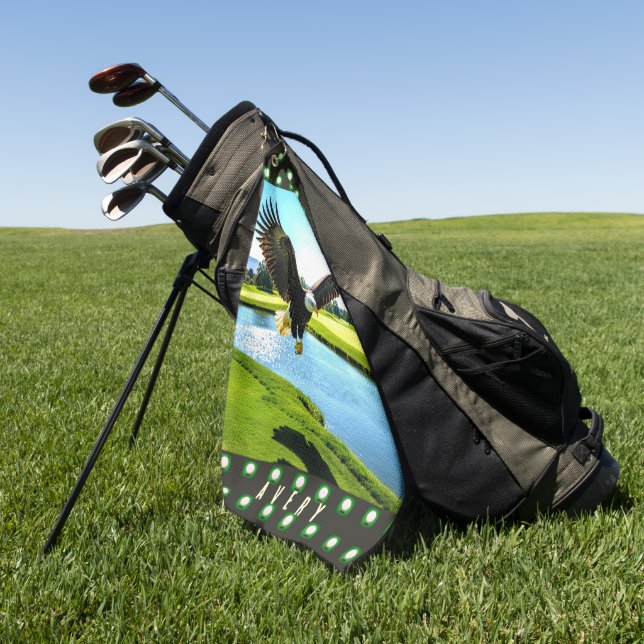 Bald Eagle - Big Bird   Golf Towel (Green)