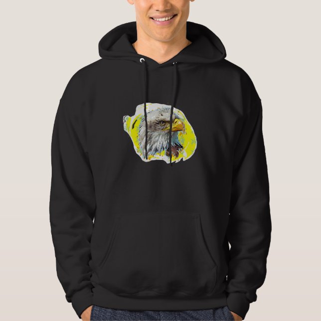Bald Eagle Bird Avian Ornithology Photo Art Hoodie (Front)