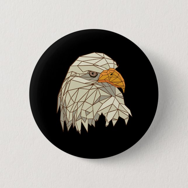 Bald Eagle Bird of Prey Design 6 Cm Round Badge (Front)