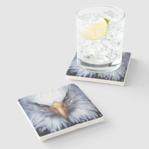 Bald Eagle Bird of Prey Stone Coaster