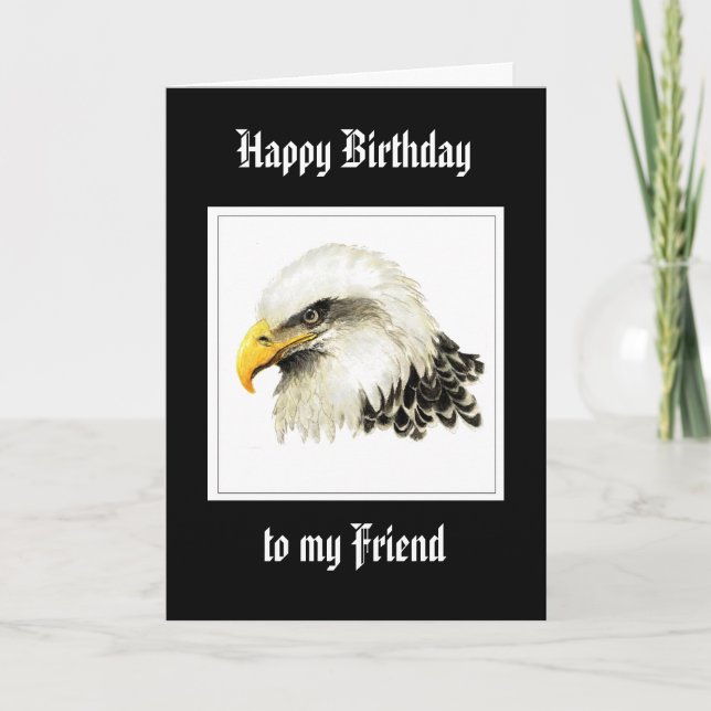 Bald Eagle - Birthday Friend Proud Military  Card (Front)