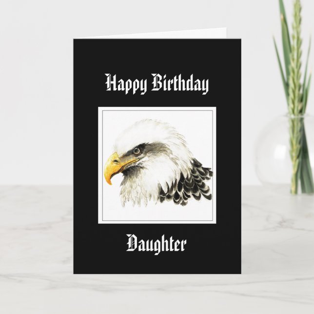 Bald Eagle Birthday Special Daughter Military  Card (Front)