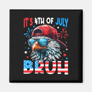 Bald Eagle Bruh 4th Of July Fourth July Men Boys K Magnet