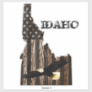 BALD EAGLE BURNT WOOD - IDAHO PATRIOT BLK