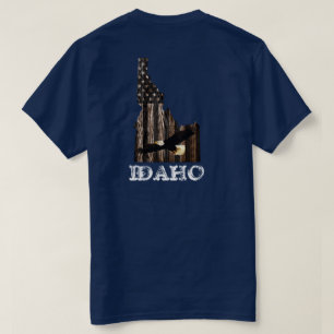 BALD EAGLE BURNT WOOD - IDAHO PATRIOT BLK T-Shirt