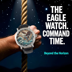 Bald Eagle Catching Fish Ocean Clock Watch