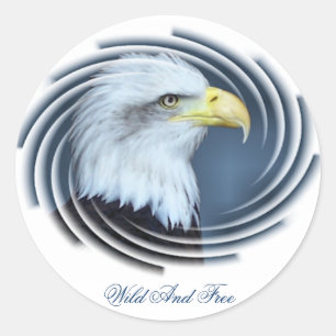 BALD EAGLE CLASSIC ROUND STICKER