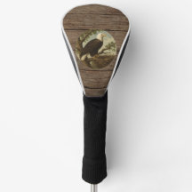 Bald Eagle Dark Wood Golf Head Cover