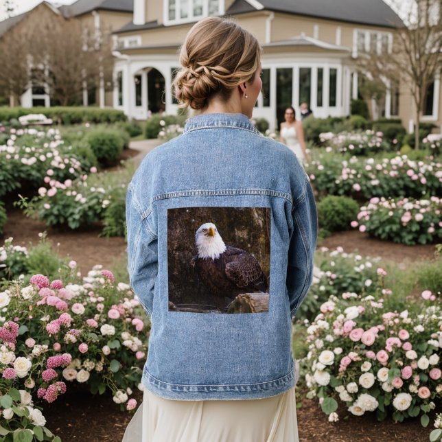 Bald Eagle Denim Jacket (Wedding Back)